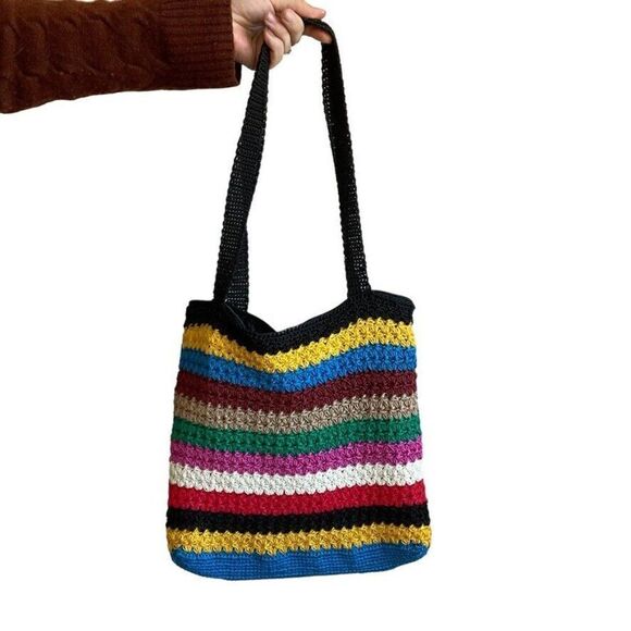 NWOT Rainbow Pride Woven Whicker Striped Beach Tote Shoulder  NWOT Rainbow Pride Woven Whicker Striped Beach Tote Shoulder Bag Purse